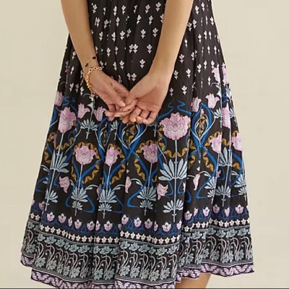 NEW Anthropologie Dasha Floral Midi Dress sz M - Picture 4 of 14